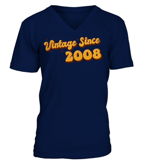 Vintage since 2008 15 Years Old - Groovy 15th V-Neck T-shirt