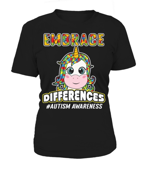 Unicorn Different Colorful Puzzle Autism Awareness Women's T-Shirt