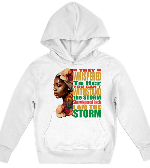 BLM Melanin Pride I Am the Storm Black History Kids Hoodie
