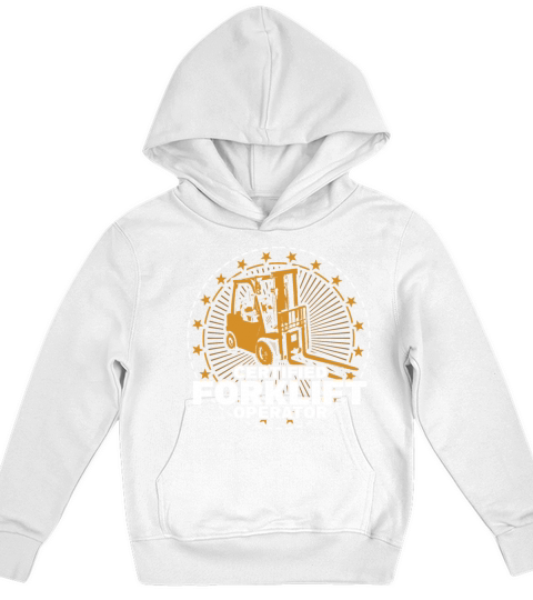 Vintage Forklift Operator Driver Trucker Forklift Kids Hoodie