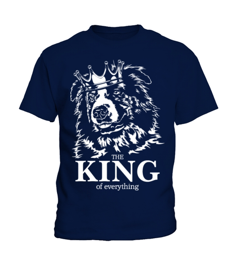 Australian Shepherd King of Everything dog dad Kids T-Shirt