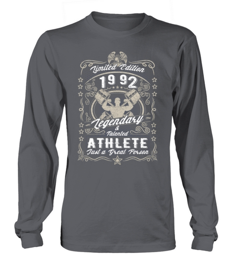 Vintage 1992 Fitness Birthday Gift Sport Hobby Long sleeved Unisex