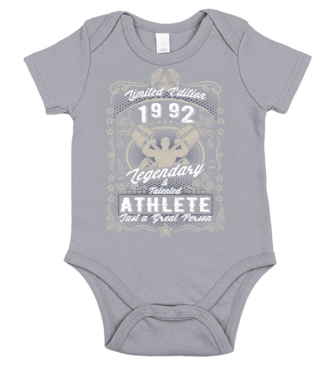Vintage 1992 Fitness Birthday Gift Sport Hobby Short Sleeve Baby One-Piece