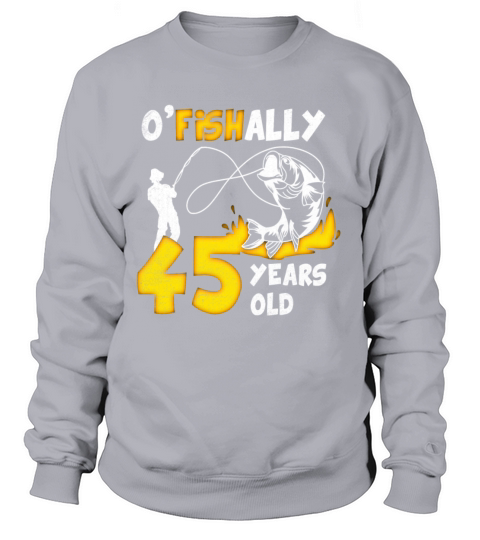 45th Birthday Fishing 1968 Vintage Fisherman Angle Sweatshirt Unisex