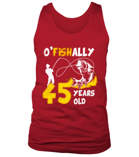 45th Birthday Fishing 1968 Vintage Fisherman Angle Tank Top Unisex