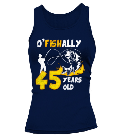 45th Birthday Fishing 1968 Vintage Fisherman Angle Tank top Woman