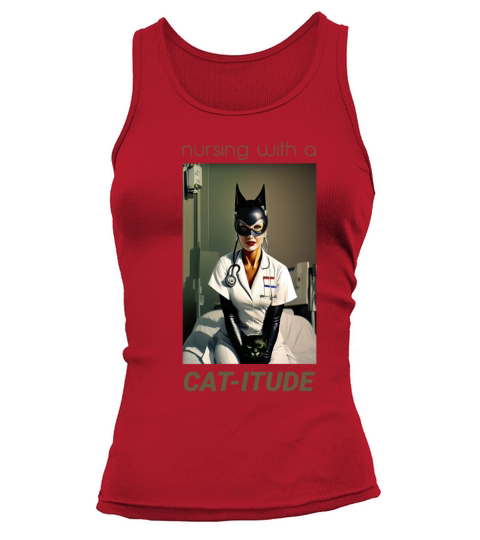 cat nurse shirt Tank top Woman