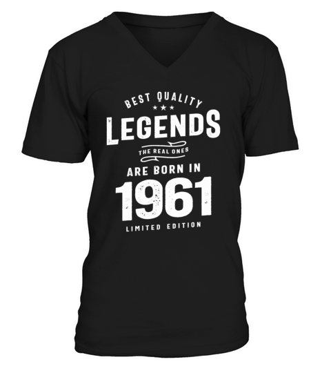 1961 Birthday 62 Years Old V-Neck T-shirt