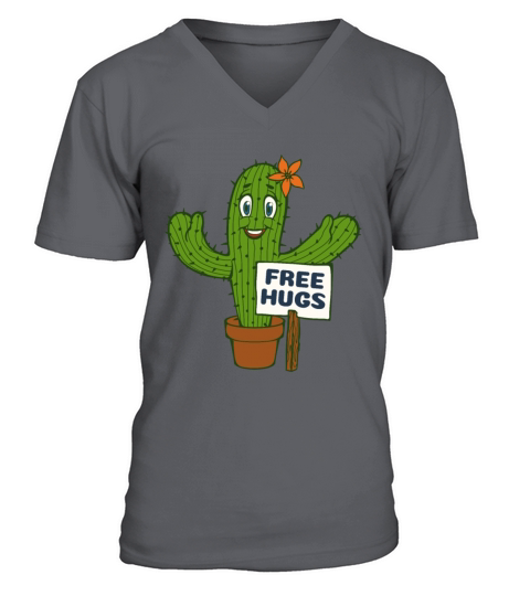 Free Hugs Cactus V-Neck T-shirt