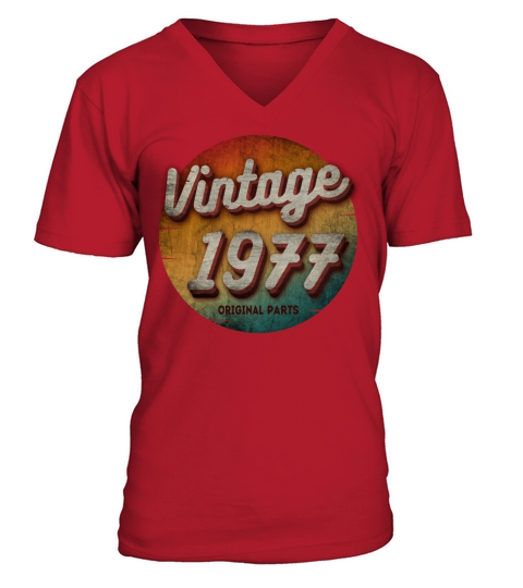 VINTAGE 1977 ORIGINAL PARTS V-Neck T-shirt