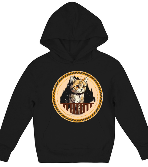 A lonely Cat T-shirt Vintage Kids Hoodie