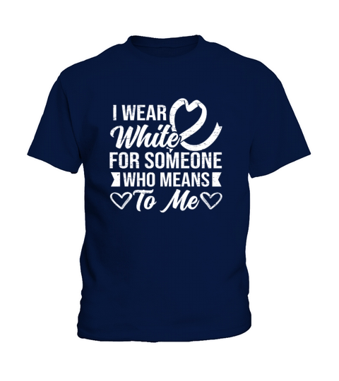 Wear White Ribbon Support Lung Cancer Awareness Kids T-Shirt