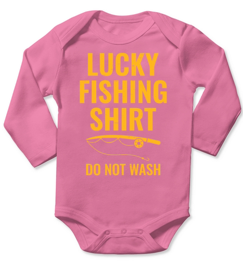 Lucky Fishing Shirt for Fish Hunter and Fisherman Long Sleeve Baby One-Piece