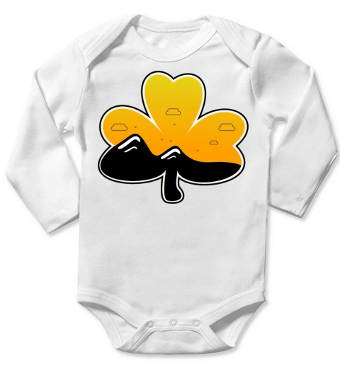 vintage st patrick sunrise Long Sleeve Baby One-Piece