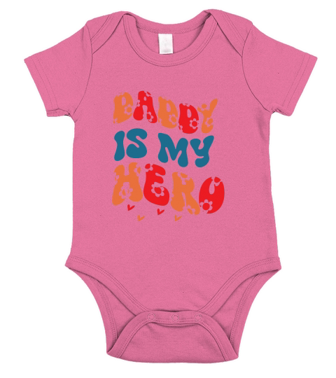Daddy is my hero Short Sleeve Baby One-Piece
