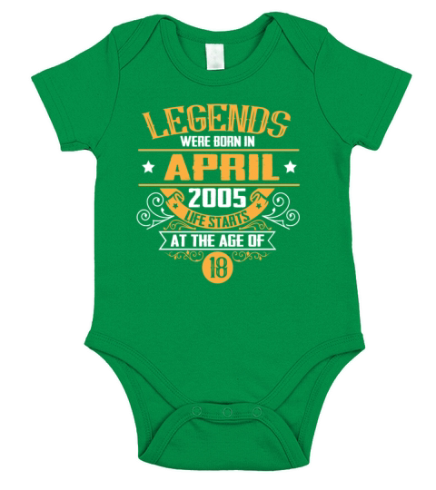 Legends were born in April 2005 Short Sleeve Baby One-Piece