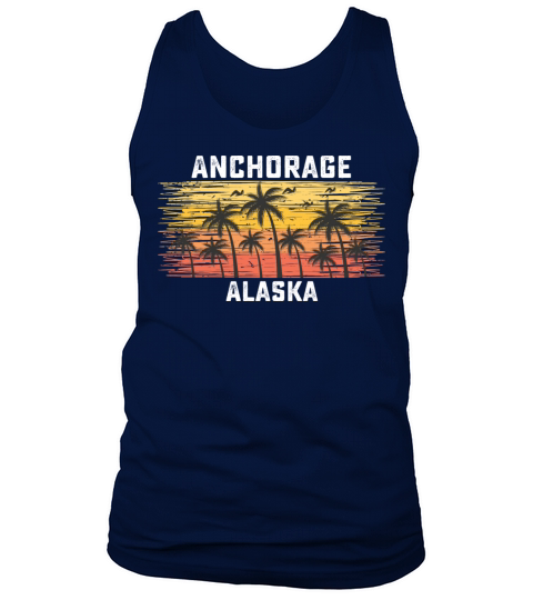 Anchorage Alaska Summer Retro VIntage Vacation Tank Top Unisex