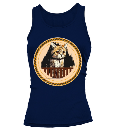 A lonely Cat T-shirt Vintage Tank top Woman