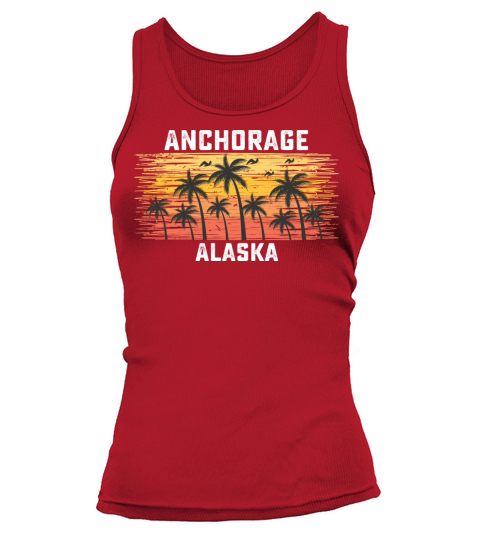 Anchorage Alaska Summer Retro VIntage Vacation Tank top Woman
