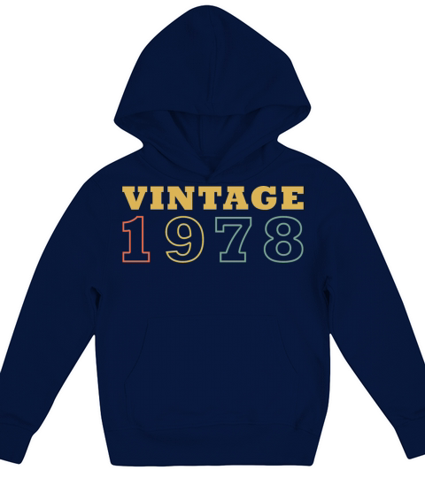 Vintage 1978 45 Birthday Gift Kids Hoodie