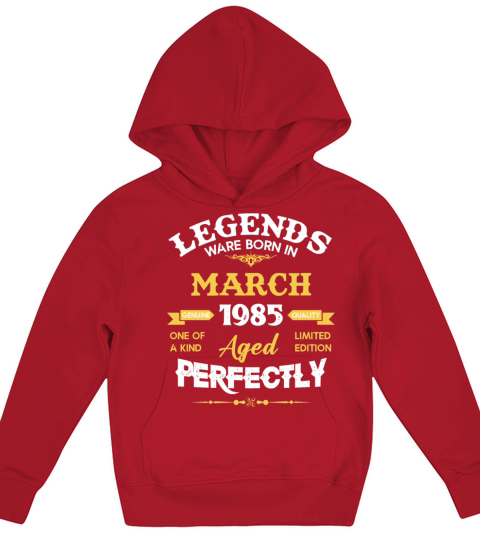 Vintage Aged To Perfection March 1985 Kids Hoodie
