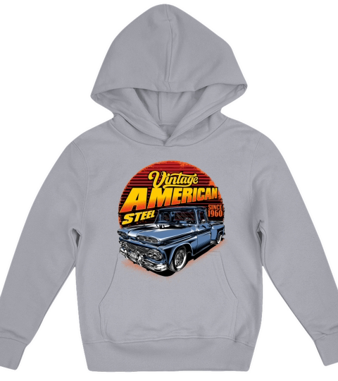 Vintage Muscle American Car Kids Hoodie