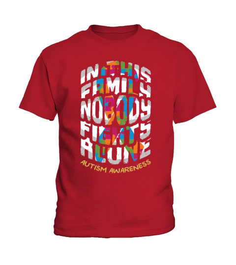 Family Nobody Alone April Puzzle Autism Awareness Kids T-Shirt