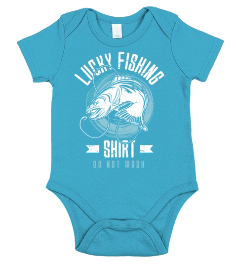 Lucky Fishing Shirt for Fish Hunter and Fisherman Short Sleeve Baby One-Piece