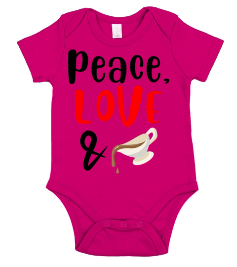 Peace Love and Gravy Short Sleeve Baby One-Piece