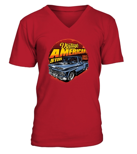 Vintage Muscle American Car V-Neck T-shirt