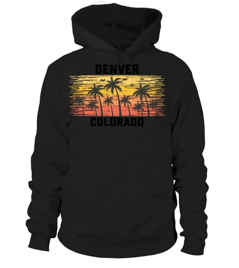 Denver Colorado Summer Retro VIntage Vacation Hoodie Unisex