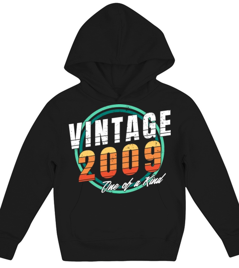 Vintage 2009 Shirt for Men Women 14 Year Old 14th Kids Hoodie