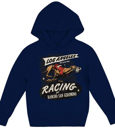 Vintage California Dog Race Kids Hoodie