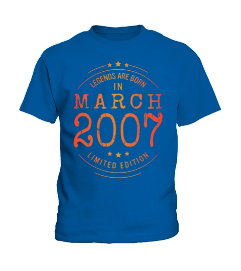 Birthday March 2007 Limited Edition Vintage Kids T-Shirt