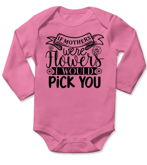 Sweet Mothers Day Quote Message for Mom Long Sleeve Baby One-Piece