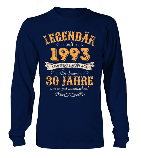 30th Birthday Vintage 1993 Long sleeved Unisex