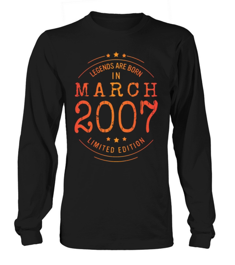 Birthday March 2007 Limited Edition Vintage Long sleeved Unisex