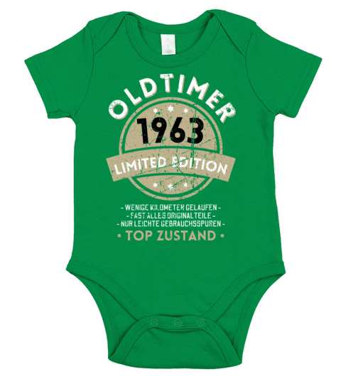60th Birthday Vintage 1963 Short Sleeve Baby One-Piece