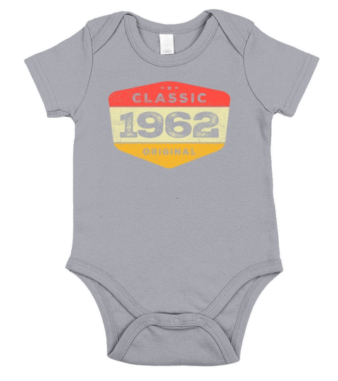 Classic 1962 61 Birthday Vintage Short Sleeve Baby One-Piece
