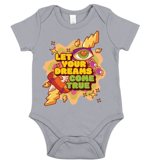 Let your dreams come true Short Sleeve Baby One-Piece
