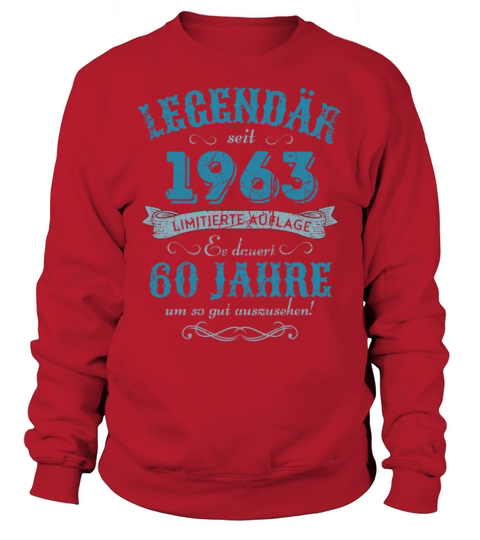 60th Birthday Vintage 1963 Sweatshirt Unisex