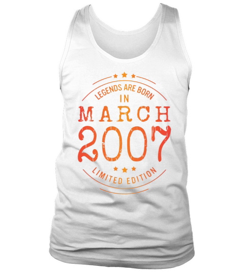 Birthday March 2007 Limited Edition Vintage Tank Top Unisex