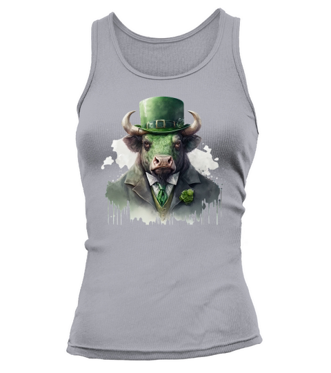 Badass Gangster Ox St Patricks Day Tank top Woman