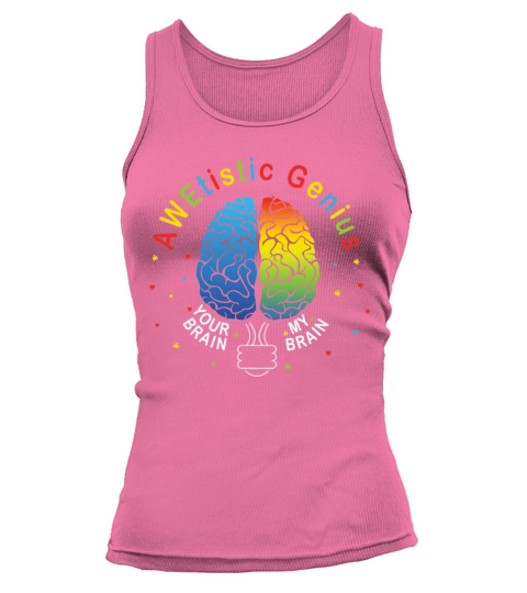 My Brain Genius Colorful Puzzle Autism Awareness Tank top Woman