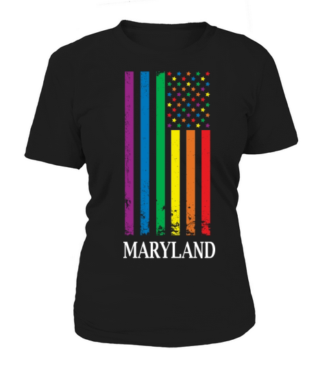 Maryland Pride Month Pride Flag LGBT Community LGB Women's T-Shirt
