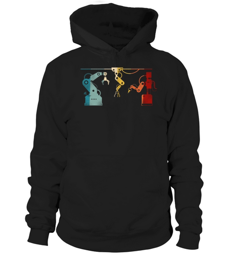 Robot Robotics Engineer Retro Hoodie Unisex