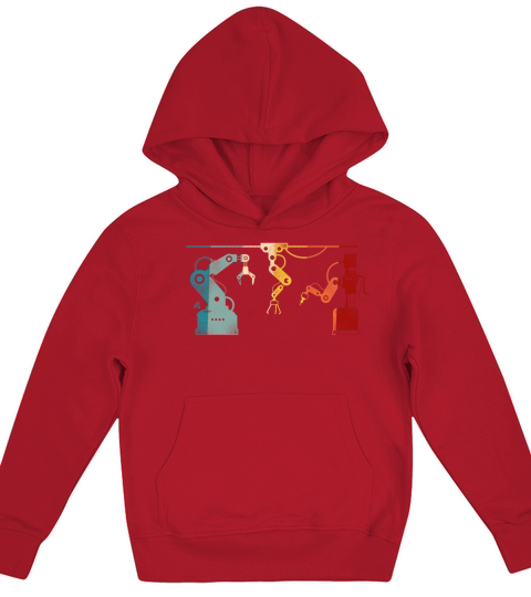 Robot Robotics Engineer Retro Kids Hoodie