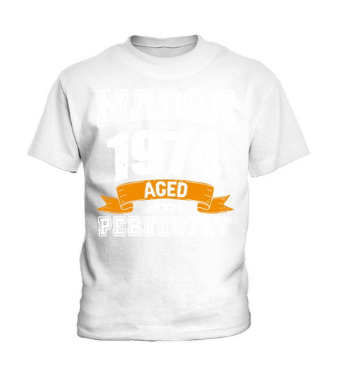 March 1974 Vintage Birthday Present Kids T-Shirt