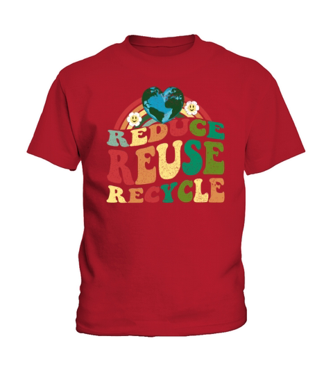 Reduce Reuse Recycle Classic Earth Day Vintage Kids T-Shirt
