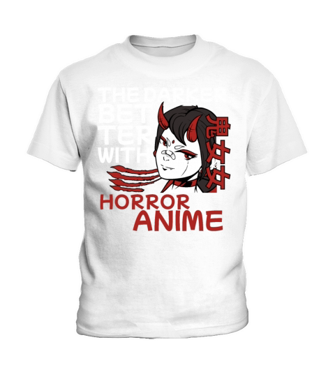 The Darker The Better With Horror Anime Vampire Ma Kids T-Shirt